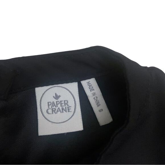 Paper Crane Cutout Cold Shoulder Black Short Sleeve Dress Size Small Mini - Picture 4 of 13